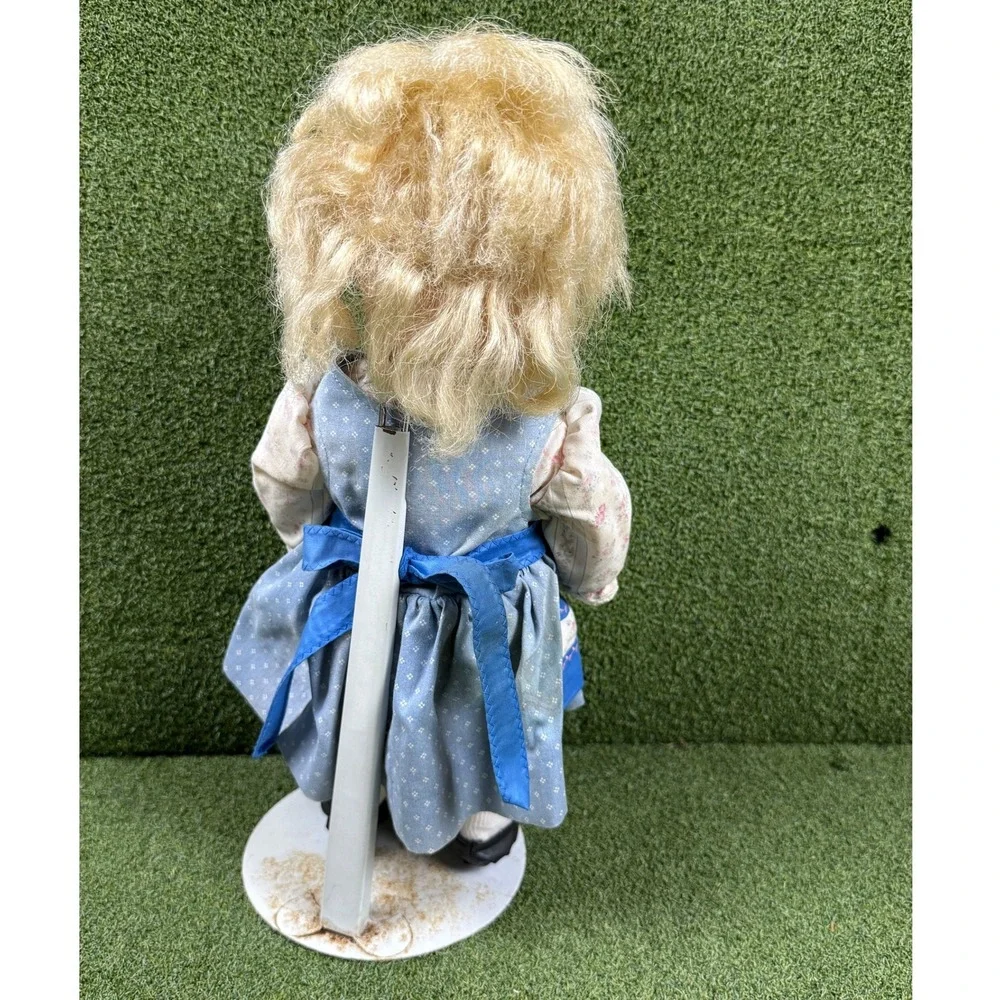 Vintage Porcelain Face Girl Doll Blue Prairie Dress‎ Taiwan Collectible 16in